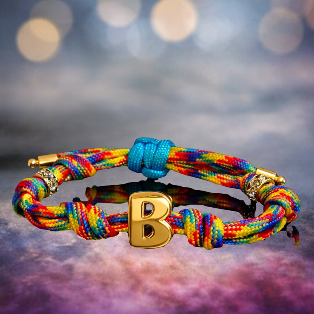 Couples Matching Initial Bracelets | Rope Bracele… - image 5